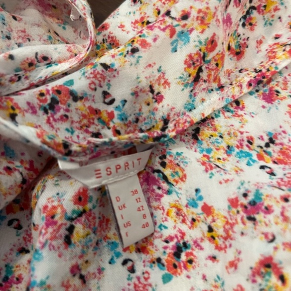 nwot Esprit Orange and Pink Blouse 8 - Picture 4 of 7